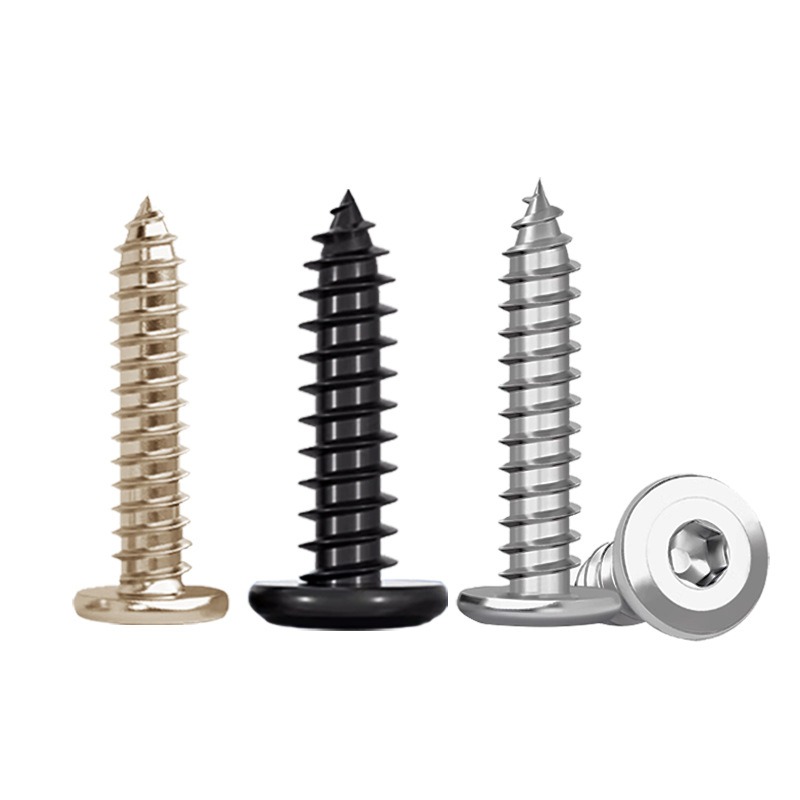 Countersunk Hexagon Self-Tapping Screws, Hexagon Flat Head Screws, Nickel-Plated Black Carbon Steel Hardened Industrial Bolts M4M5M6 Countersunk Hexagon Self-Tapping Screws, Hexagon Flat Head Screws, Nickel-Plated Black Carbon Steel Hardened Industrial Bolts M4M5M6